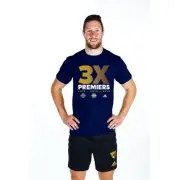 NEW RARE * HAWTHORN 3X PREMIERS THREE-PEAT TEE * HAWKS ADIDAS T-SHIRT AFL