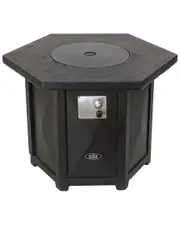 National Tree Company 35in Hexagon Concrete Finish Mgo Propane Fire Pit Table