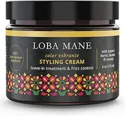 Loba Mane Curl Styling Cream – Anti Frizz & Heat Protection Curl Defining Cream - Nourishes and Hydrates - Color Safe, Vegan, Natural & Organic Curly Hair Cream (6oz)