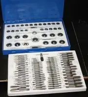 110pc Carbon Steel Tap & Die Set Metric Rethreading Renew Thread Hole Threader