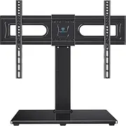 PERLESMITH Swivel Desktop TV Stand Mount for 37-65 Inch LCD OLED Flat/Curved Screen TVs-Height Adjustable Table Top TV Stand/Base with Wire Management, VESA 600x400mm up to 88lbs-PSTVS18