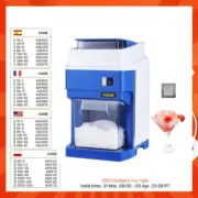 Ice Shaver Electric Ice Crusher Snow Cone Shaved Ice Machine 650W Snowmaker New