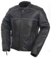 20 219 12 Mossi Journey Ladies Leather Jacket Black Size 12