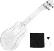 Abaodam 1 Set 21 Transparent Ukulele for Beginners Creative Ukulele Instrument with Picks Cleaning Cloth and Spare Strings Lightweight and Durable Design for Adults