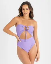 [Billabong] Billabong Women's Tanlines Andrew One Piece Bathing Suit in Prism Violet Purple Size 10 10 Prism Violet Purple
