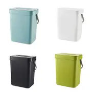 Cupboard Door Hanging Trash Can Wall Mounted Rubbish Bin Push-top Trash Can Lid