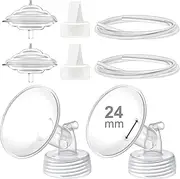 Maymom Flange 24mm Valve Tubing Backflow Protector Compatible with Spectra S2 Spectra S1 Spectra 9 Plus Breastpump Not Original Spectra Pump Parts or Original Spectra S2 Accessories
