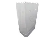 100 Pack White Heart in a Heart Luminary Paper Candle Tea Light Lantern Bags Wedding Garden Anniversary Birthday Night Decorations Evening Party