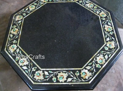 Marble Lawn Side Table , Mother of Pearl Coffee Table Top , 18 Inches End Table