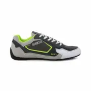 Sparco SP-F7 Grey/Fluorescent Green Shoes Sneakers