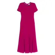 [Roland Mouret] Roland Mouret Collar-embellished Midi Dress 8 UK PINK