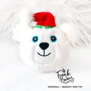 Snowball Bear Rough Play Dog Toy Ball Pet Toys for Small Medium Dogs Squeaky
