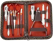 Manicure Set,Nail kit Manicure Set,Nail Care kit, 10Pcs Pedicure Nail Cuticle Clippers Travel Grooming Kit Case Nail Care Tool