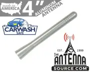 **SHORT** 4" ALUMINUM SILVER ANTENNA MAST-FITS: 2004-2018 Nissan Titan (for: Nissan)