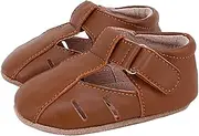[SKEANIE] Dakota Baby & Toddler First/Pre Walker Shoes Tan | Genuine Leather Soft & Toddler Baby Crib Shoes