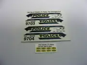 Orlando FL Police 1:64 Water Slide Decals Fits Motormax Police SUV