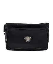 Versace Medusa-Head Plaque Zipped Waist Bag One size Black