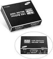 HDMI v2.0 Splitter 1 in 2 Out HDCP 2.2 with Power Supply 4K@60Hz UltraHD Supports Foxtel UHD PS3 PS4 Blu-Ray STB Xbox