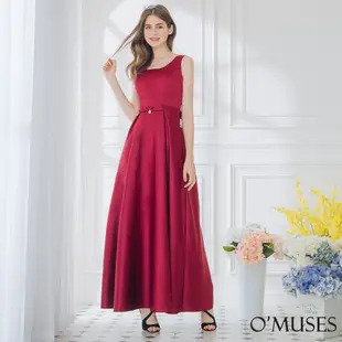 【OMUSES】緞布伴娘婚紗訂製紅色長禮服19-1920
