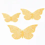 3D Butterfly DIY Wall Decal Removable Sticker Wedding Nursery Home Decor Gold B