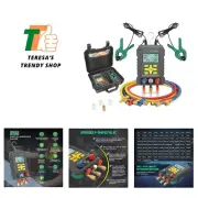 HVAC Digital Manifold Gauge Set for 93 Refrigerant Digital HVAC Gauges Pressu...