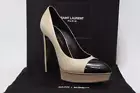 YSL YVES SAINT LAURENT JANIS POINTY LEATHER PLATFORM PUMP SHOES 36.5/6 $745