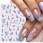 Cherry Blossoms Nail Stickers Purple Flower Nail Decor Nail Decal