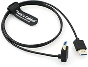 8K 2.1 HDMI Cable High Speed for Atomos Ninja V Monitor Straight to Down Angle HDMI Cord for Z CAM E2, Sony FS5| FS7| A7S3 Cameras 39.4inches|1M
