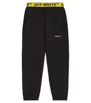 [Off-White Kids] Off-White Kids Logo cotton jersey sweatpants Y 10 black