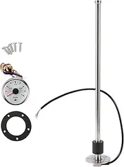 X AUTOHAUX Fuel Sending Unit and Gauge Kit Boat Fuel Sending Unit Marine Fuel Sender Unit Metal 16.73" 1 Set Silver Tone Black White 0-190 Ohm