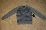 NWT Boys O'Neill Charcoal Gray Black Drenched V Neck Sweater Large 14/16 LQQK FS