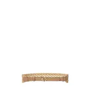 Beige leather belt 75 light brown