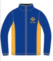 Royal/Gold Spray Jacket With Interlock Lining And Emb