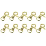 10 Pcs Swivel Lanyard Snap Hook, Zinc Alloy Trigger Snap Hooks, Light Gold