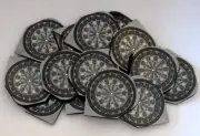 Bulk Pack of 15 (5 Sets) Harrows Quadro Dart Flights "Monochrome Dartboard"
