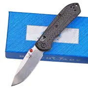 565 Carbon Fiber Handle Axis Lock Stone Washing Blade Pocket Folding Knife New