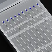 AAnoutuo Professional Stainless Steel Gel Swab Stick (2.5mm / 0.1 inch, 10 PCS/Box) for Cleaning Camera sensors, Lenses, LEDs, PCBS, semiconductors, etc. (Blue, Electrostatic adsorption)