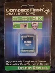 CompactFlash 2GB 18MB 125X Delkin Standard New Sealed