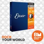 Elixir 12062 Electric Guitar Strings 8-String Nanoweb Light 10-74 E-NW-8L - BM