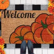 Halloween Pumpkin Crystal Velvet Mat Thanksgiving Pumpkin Mat Halloween