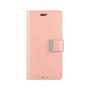 iPhone 15 Plus High-Quality Flip Wallet Case Cover - Shock-Resistant with Front Cover, Multiple Card Slots, Magnetic Closure and Media Stand Convertible - Rose Gold