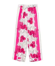 Printed casual pants S White