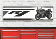 BR518B YAMAHA YZF R1 2014 INSPIRED GARAGE WORKSHOP FLEXIBLE BANNER SIGN