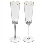 2pc Tempa Amour Clear Thin White Wine/Champagne Drinking Glass/Glassware Set