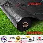 Instahut 3.66x 30m Weed Mat Matting Control Weedmat Woven Fabric Plant Cover