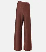 [Johanna Ortiz] Johanna Ortiz Lamé high-rise wide-leg pants AU 10 metallic