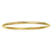 Zamel's 9ct Yellow Gold Silver Filled 64x4mm Twist Bangle Women's Jewellery