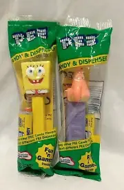 Spongebob Squarepants & Patrick Pez Dispensers NEW IN SEALED PACKAGE