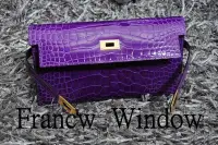 在飛比找Yahoo!奇摩拍賣優惠-法國櫥窗　愛馬仕 凱莉夾 HERMES Kelly 5L紫色