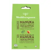 Org Manuka Honey Drops Eucalyptus 120 Grams By Wedderspoon
